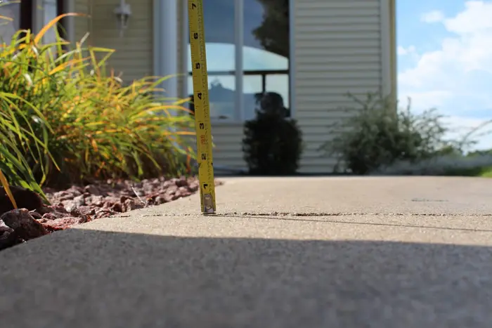 Front walkway raised back into line after polyfoam concrete leveling