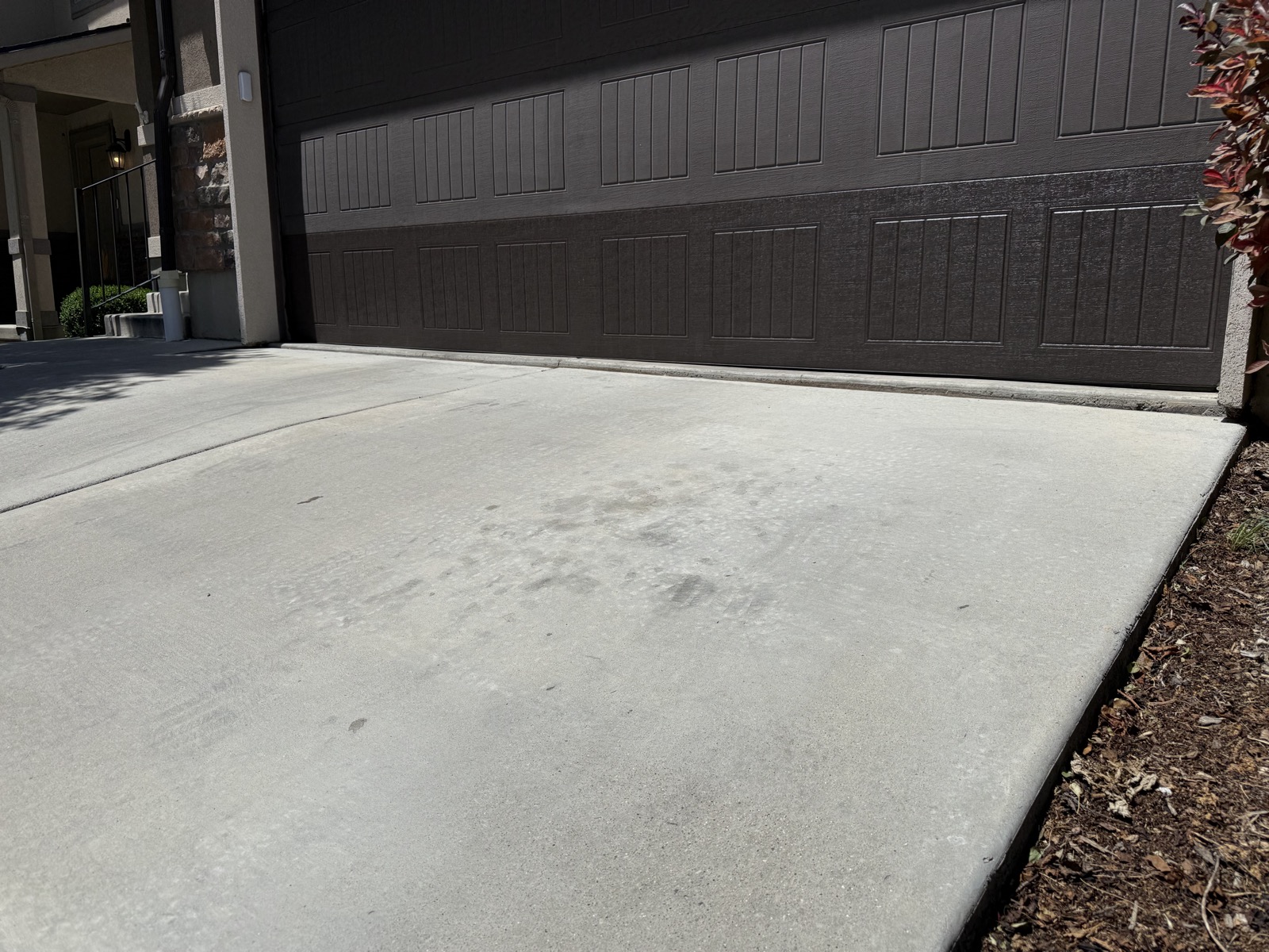 Level driveway apron after polyfoam lifting, Lehi UT